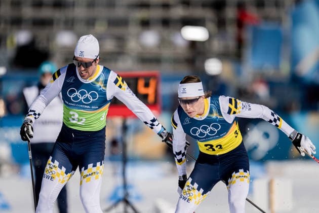260215 Calle Halfvarsson and William Poromaa of Sweden compete in the men s 4 x 7.5km relay cross-country skiing race during day 9 of the 2026 Winter Olympics on February 15, 2026 in Val di Fiemme. Photo: Maxim Thore BILDBYRAN kod MT MT0983 skidor cross-country skiing langrenn Olympic Games, Olympische Spiele, Olympia, OS olympics winter olympics os ol olympiska spel vinter-os olympiske leker milano cortina 2026 milan cortina 2026 milano cortina 2026 olympic games milano cortina 2026 winter olympic games milano cortina-os milano cortina-ol vinter-ol 9 bbeng herr stafett sverige *** 260215 Calle Halfvarsson and William Poromaa of Sweden compete in the men s 4 x 7 5km relay cross country skiing race during day 9 of the 2026 Winter Olympics on February 15, 2026 in Val di Fiemme Photo Maxim Thore BILDBYRAN kod MT MT0983 skidor cross country skiing langrenn olympic games olympics winter olympics os ol olympiska spel vinter os olympiske leker milano cortina 2026 milan cortina 2026 milano cortina 2026 olympic games milano cortina 2026 winter olympic games milano cortina os milano cortina ol vinter ol 9 bbeng herr stafett sverige  Copyright: MAXIMxTHORE BB260215MT025