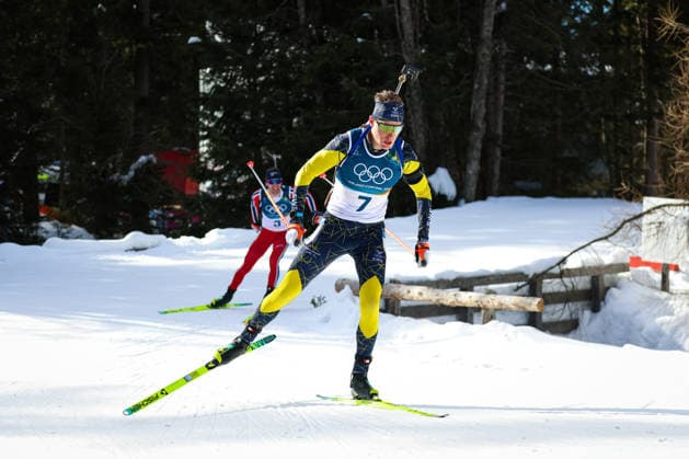 Antholz, Italien 15. Februar 2026: Biathlon Verfolgung Männer 12,5 km - Olympia 2026 Im Bild: Martin Ponsiluoma (SWE) Anterselva Biathlon Arena *** Antholz, Italy 15 February 2026 Biathlon Pursuit Men 12.5 km Olympic Games 2026 Pictured Martin Ponsiluoma SWE Anterselva Biathlon Arena Copyright: xFotostandx xHettichx