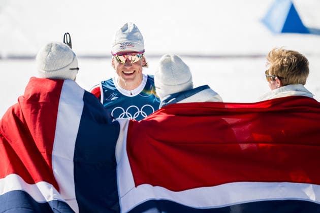 260215 Emil Iversen, Martin Lowstrom Nyenget, Einar Hedegart and Johannes Hosflot Klaebo of Norway celebrate after winning the men s 4 x 7.5km relay cross-country skiing race during day 9 of the 2026 Winter Olympics on February 15, 2026 in Val di Fiemme. Photo: Maxim Thore BILDBYRAN kod MT MT0983 skidor cross-country skiing langrenn Olympic Games, Olympische Spiele, Olympia, OS olympics winter olympics os ol olympiska spel vinter-os olympiske leker milano cortina 2026 milan cortina 2026 milano cortina 2026 olympic games milano cortina 2026 winter olympic games milano cortina-os milano cortina-ol vinter-ol 9 bbeng herr stafett norge jubel *** 260215 Emil Iversen, Martin Lowstrom Nyenget, Einar Hedegart and Johannes Hosflot Klaebo of Norway celebrate after winning the men s 4 x 7 5km relay cross country skiing race during day 9 of the 2026 Winter Olympics on February 15, 2026 in Val di Fiemme Photo Maxim Thore BILDBYRAN kod MT MT0983 skidor cross country skiing langrenn olympic games olympics winter olympics os ol olympiska spel vinter os olympiske leker milano cortina 2026 milan cortina 2026 milano cortina 2026 olympic games milano cortina 2026 winter olympic games milano cortina os milano cortina ol vinter ol 9 bbeng herr relay norge jubel  Copyright: MAXIMxTHORE BB260215MT062