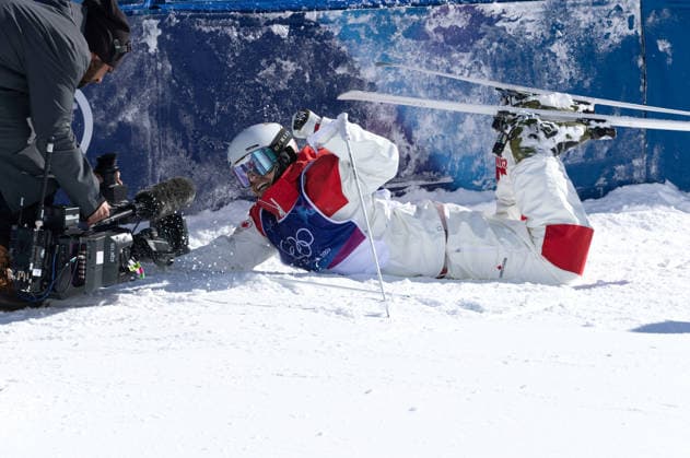 OLYMPICS - Winter Olympic Games, Olympische Spiele, Olympia, OS Milano Cortina 2026 LIVIGNO,ITALY,15.FEB.26 - OLYMPICS, FREE SKI, FREESTYLE SKIING - Winter Olympic Games Milano Cortina 2026, dual moguls, men, final. Image shows the rejoicing of Mikael Kingsbury (CAN).  GEPAxpictures xWolfgangxGrebien