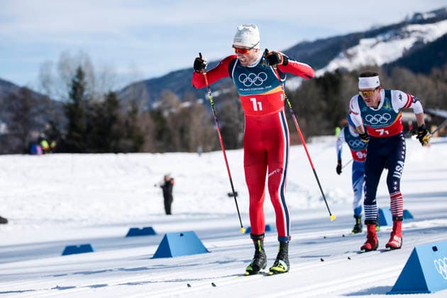 OLYMPICS - Winter Olympic Games, Olympische Spiele, Olympia, OS Milano Cortina 2026 TESERO,ITALY,15.FEB.26 - OLYMPICS, NORDIC SKIING, CROSS COUNTRY SKIING - Winter Olympic Games Milano Cortina 2026, 4X7.5km relay, men. Image shows Emil Iversen (NOR).  GEPAxpictures xMatthiasxTrinkl