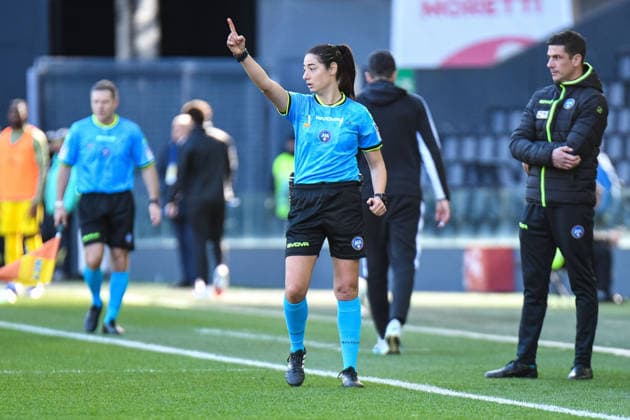 The referee of the match Maria Sole Ferrieri Caputi during Udinese Calcio vs US Sassuolo, Italian soccer Serie A match in Udine, Italy, February 15 2026  Copyright: xEttorexGriffoni IPAxSportx xipa-agency.netx xx IPA_71546040 IPA_Agency_IPA71546040