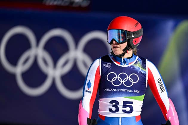 OLYMPICS - Winter Olympic Games, Olympische Spiele, Olympia, OS Milano Cortina 2026 CORTINA D AMPEZZO,ITALY,15.FEB.26 - OLYMPICS, ALPINE SKIING - Winter Olympic Games Milano Cortina 2026, giant slalom, women.. Image shows Camille Cerutti (FRA).  GEPAxpictures xAlexanderxSolc