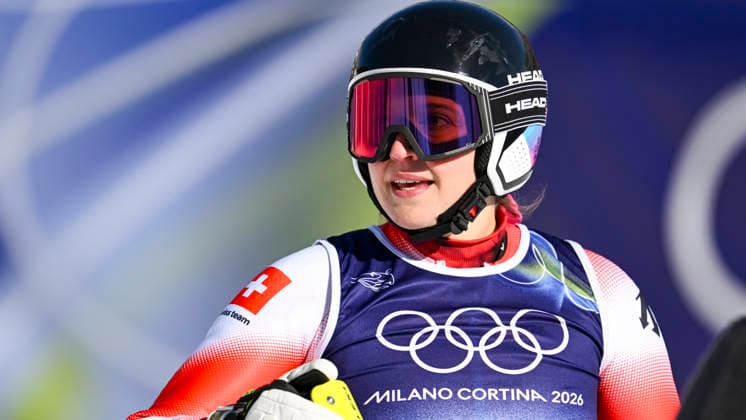 OLYMPICS - Winter Olympic Games, Olympische Spiele, Olympia, OS Milano Cortina 2026 CORTINA D AMPEZZO,ITALY,15.FEB.26 - OLYMPICS, ALPINE SKIING - Winter Olympic Games Milano Cortina 2026, giant slalom, women.. Image shows Vanessa Kasper (SUI).  GEPAxpictures xAlexanderxSolc