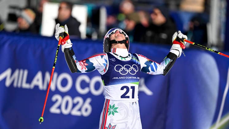 OLYMPICS - Winter Olympic Games, Olympische Spiele, Olympia, OS Milano Cortina 2026 CORTINA D AMPEZZO,ITALY,15.FEB.26 - OLYMPICS, ALPINE SKIING - Winter Olympic Games Milano Cortina 2026, giant slalom, women.. Image shows Mina Fuerst Holtmann (NOR).  GEPAxpictures xAlexanderxSolc
