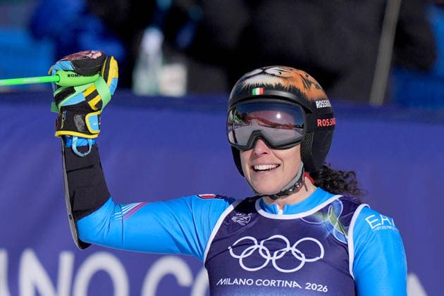 Italy™s Federica Brignone during Alpine Skiing Women s Giant Slalom at the Milano Cortina 2026 Winter Olympics, in Cortina (Italy) February 15 , 2026 (Spada LaPresse)  Copyright: xSpada LaPressex