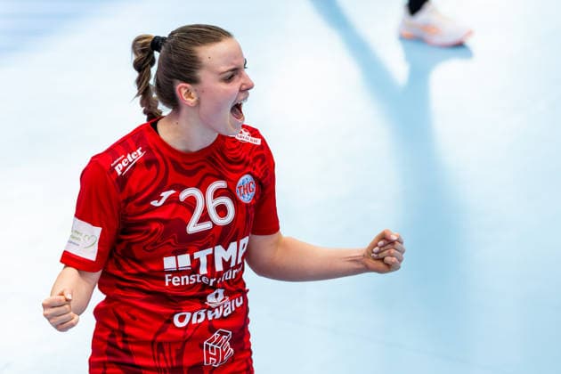 15 02 2026, GER, Handball, Women, Season 2025 2026, EHF European League , Group stage, Thueringer HC Motherson Mosonmagyarovari KC Anna Szabo Thueringer HC,26 99947 Bad Langensalza Salza Halle Sporthalle Mehrz Thüringen Germany