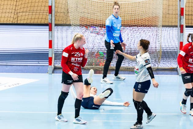 15 02 2026, GER, Handball, Women, Season 2025 2026, EHF European League , Group stage, Thueringer HC Motherson Mosonmagyarovari KC Johanna Reichert Thueringer HC,29 99947 Bad Langensalza Salza Halle Sporthalle Mehrz Thüringen Germany