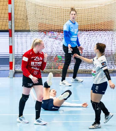 15 02 2026, GER, Handball, Women, Season 2025 2026, EHF European League , Group stage, Thueringer HC Motherson Mosonmagyarovari KC Johanna Reichert Thueringer HC,29 99947 Bad Langensalza Salza Halle Sporthalle Mehrz Thüringen Germany