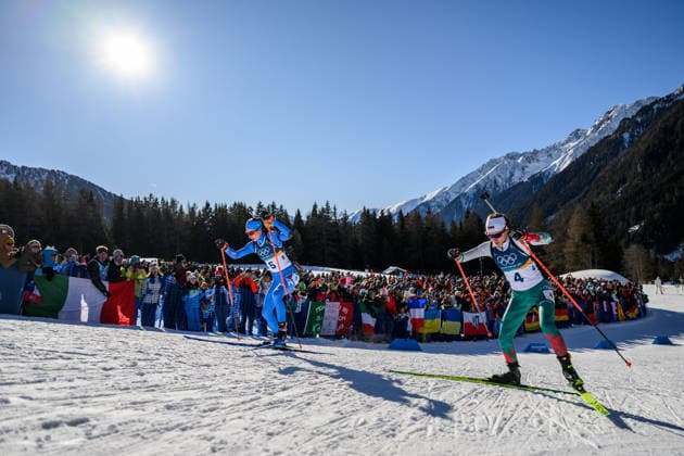260215 Lisa Vittozzi of Italy and Milena Todorova of Bulgaria competes in women s biathlon 10 km pursuit during day 9 of the 2026 Winter Olympics on February 15, 2026 in Anterselva. Photo: Jon Olav Nesvold BILDBYRAN COP 217 MB1330 skidskytte biathlon skiskyting Olympic Games, Olympische Spiele, Olympia, OS olympics winter olympics os ol olympiska spel vinter-os olympiske leker milano cortina 2026 milan cortina 2026 milano cortina 2026 olympic games milano cortina 2026 winter olympic games milano cortina-os milano cortina-ol vinter-ol 9 bbeng pursuit jaktstart *** 260215 Lisa Vittozzi of Italy and Milena Todorova of Bulgaria competes in women s biathlon 10 km pursuit during day 9 of the 2026 Winter Olympics on February 15, 2026 in Anterselva Photo Jon Olav Nesvold BILDBYRAN COP 217 MB1330 biathlon biathlon olympic games olympics winter olympics os ol olympiska spel vinter os olympiske leker milano cortina 2026 milan cortina 2026 milan cortina 2026 olympic games milano cortina 2026 winter olympic games milano cortina os milano cortina ol winter ol 9 bbeng pursuit jaktstart  Copyright: JONxOLAVxNESVOLD BB260215JE096