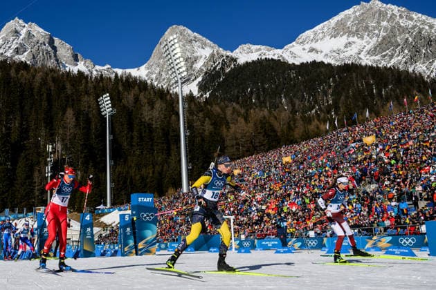 260215 Anne Buenemann de Besche of Denmark and Hanna Öberg of Sweden competes in women s biathlon 10 km pursuit during day 9 of the 2026 Winter Olympics on February 15, 2026 in Anterselva. Photo: Mathias Bergeld BILDBYRAN kod MB MB1330 skidskytte biathlon skiskyting Olympic Games, Olympische Spiele, Olympia, OS olympics winter olympics os ol olympiska spel vinter-os olympiske leker milano cortina 2026 milan cortina 2026 milano cortina 2026 olympic games milano cortina 2026 winter olympic games milano cortina-os milano cortina-ol vinter-ol 9 bbeng pursuit jaktstart *** 260215 Anne Buenemann de Besche of Denmark and Hanna Öberg of Sweden competes in women s biathlon 10 km pursuit during day 9 of the 2026 Winter Olympics on February 15, 2026 in Anterselva Photo Mathias Bergeld BILDBYRAN code MB MB1330 biathlon biathlon olympic games olympics olympics winter olympics os ol olympiska spel vinter os olympiske leker milano cortina 2026 milan cortina 2026 milano cortina 2026 olympic games milano cortina 2026 winter olympic games milano cortina os milano cortina ol vinter ol 9 bbeng pursuit jaktstart  Copyright: MATHIASxBERGELD BB260215MB073