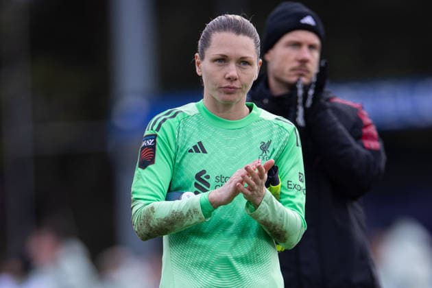 Football - FA Women™s Super League - Chelsea FC Women v Liverpool FC Women LONDON, ENGLAND - Sunday, February 15, 2026: Liverpool s goalkeeper Jennifer Falk after the FA Women™s Super League match between Chelsea FC Women and Liverpool FC Women at Kingsmeadow. The game ended 2-0. (Photo by David Rawcliffe Propaganda) KINGSTON-UPON-THAMES Kingsmeadow GREATER LONDON ENGLAND  Copyright: xPropagandax P2026-02-15-Chelsea_W_Liverpool_W-151