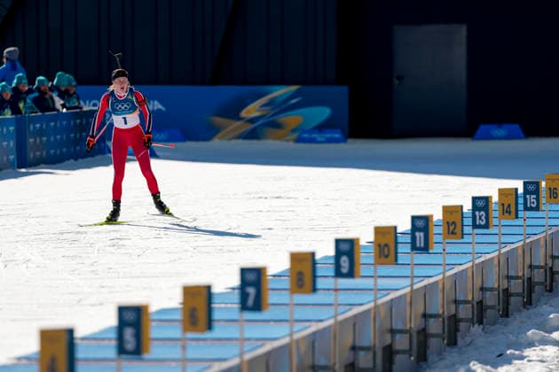 Winter Olympics in Milan Cortina 2026 Anterselva, Italy 20260215. Maren Kirkeeide from Norway during the 10 km pursuit women s biathlon at the Winter Olympics in Milan Cortina 2026. Photo: Heiko Junge NTB Anterselva Italy EDITORIAL USE ONLY. RESTRICTED USE FOR BETTING COMPANIES Ref:_SPO1sl-UdAWujI.jpg *** Winter Olympics in Milan Cortina 2026 Anterselva, Italy 20260215 Maren Kirkeeide from Norway during the 10 km pursuit women s biathlon at the Winter Olympics in Milan Cortina 2026 Photo Heiko Junge NTB Anterselva Italy EDITORIAL USE ONLY RESTRICTED USE FOR BETTING COMPANIES  Copyright: xHeikoxJungex xNTBx