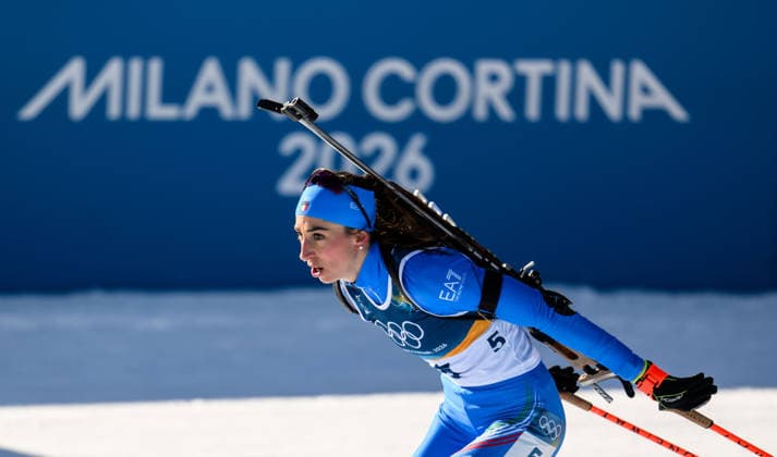 260215 Lisa Vittozzi of Italy competes in women s biathlon 10 km pursuit during day 9 of the 2026 Winter Olympics on February 15, 2026 in Anterselva. Photo: Jon Olav Nesvold BILDBYRAN COP 217 MB1330 skidskytte biathlon skiskyting Olympic Games, Olympische Spiele, Olympia, OS olympics winter olympics os ol olympiska spel vinter-os olympiske leker milano cortina 2026 milan cortina 2026 milano cortina 2026 olympic games milano cortina 2026 winter olympic games milano cortina-os milano cortina-ol vinter-ol 9 bbeng pursuit jaktstart *** 260215 Lisa Vittozzi of Italy competes in women s biathlon 10 km pursuit during day 9 of the 2026 Winter Olympics on February 15, 2026 in Anterselva Photo Jon Olav Nesvold BILDBYRAN COP 217 MB1330 biathlon biathlon olympic games olympics winter olympics os ol olympiska spel vinter os olympiske leker milano cortina 2026 milan cortina 2026 milano cortina 2026 olympic games milano cortina 2026 winter olympic games milano cortina os milano cortina ol vinter ol 9 bbeng pursuit jaktstart  Copyright: JONxOLAVxNESVOLD BB260215JE120