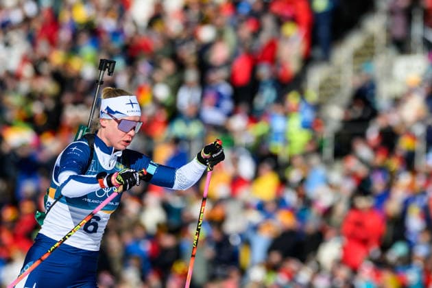 260215 Suvi Minkkinen of Finland competes in women s biathlon 10 km pursuit during day 9 of the 2026 Winter Olympics on February 15, 2026 in Anterselva. Photo: Mathias Bergeld BILDBYRAN kod MB MB1330 skidskytte biathlon skiskyting Olympic Games, Olympische Spiele, Olympia, OS olympics winter olympics os ol olympiska spel vinter-os olympiske leker milano cortina 2026 milan cortina 2026 milano cortina 2026 olympic games milano cortina 2026 winter olympic games milano cortina-os milano cortina-ol vinter-ol 9 bbeng pursuit jaktstart *** 260215 Suvi Minkkinen of Finland competes in women s biathlon 10 km pursuit during day 9 of the 2026 Winter Olympics on February 15, 2026 in Anterselva Photo Mathias Bergeld BILDBYRAN code MB MB1330 biathlon biathlon olympic games olympics olympics winter olympics os ol olympiska spel vinter os olympiske leker milano cortina 2026 milan cortina 2026 milano cortina 2026 olympic games milano cortina 2026 winter olympic games milano cortina os milano cortina ol vinter ol 9 bbeng pursuit jaktstart  Copyright: MATHIASxBERGELD BB260215MB095