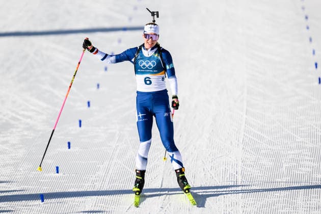 260215 Suvi Minkkinen of Finland celebrates in women s biathlon 10 km pursuit during day 9 of the 2026 Winter Olympics on February 15, 2026 in Anterselva. Photo: Jon Olav Nesvold BILDBYRAN COP 217 MB1330 skidskytte biathlon skiskyting Olympic Games, Olympische Spiele, Olympia, OS olympics winter olympics os ol olympiska spel vinter-os olympiske leker milano cortina 2026 milan cortina 2026 milano cortina 2026 olympic games milano cortina 2026 winter olympic games milano cortina-os milano cortina-ol vinter-ol 9 bbeng pursuit jaktstart jubel *** 260215 Suvi Minkkinen of Finland celebrates in women s biathlon 10 km pursuit during day 9 of the 2026 Winter Olympics on February 15, 2026 in Anterselva Photo Jon Olav Nesvold BILDBYRAN COP 217 MB1330 biathlon biathlon olympic games olympics winter olympics os ol olympiska spel vinter os olympiske leker milano cortina 2026 milan cortina 2026 milano cortina 2026 olympic games milano cortina 2026 winter olympic games milano cortina os milano cortina ol vinter ol 9 bbeng pursuit jaktstart jubel  Copyright: JONxOLAVxNESVOLD BB260215JE124
