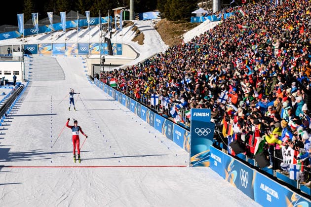 260215 Maren Kirkeeide of Norway celebrates winning silver in women s biathlon 10 km pursuit during day 9 of the 2026 Winter Olympics on February 15, 2026 in Anterselva. Photo: Mathias Bergeld BILDBYRAN kod MB MB1330 skidskytte biathlon skiskyting Olympic Games, Olympische Spiele, Olympia, OS olympics winter olympics os ol olympiska spel vinter-os olympiske leker milano cortina 2026 milan cortina 2026 milano cortina 2026 olympic games milano cortina 2026 winter olympic games milano cortina-os milano cortina-ol vinter-ol 9 bbeng pursuit jaktstart jubel *** 260215 Maren Kirkeeide of Norway celebrates winning silver in women s biathlon 10 km pursuit during day 9 of the 2026 Winter Olympics on February 15, 2026 in Anterselva Photo Mathias Bergeld BILDBYRAN code MB MB1330 biathlon biathlon olympic games olympics olympics winter olympics os ol olympiska spel vinter os olympiske leker milano cortina 2026 milan cortina 2026 milano cortina 2026 olympic games milano cortina 2026 winter olympic games milano cortina os milano cortina ol vinter ol 9 bbeng pursuit jaktstart jubel  Copyright: MATHIASxBERGELD BB260215MB098