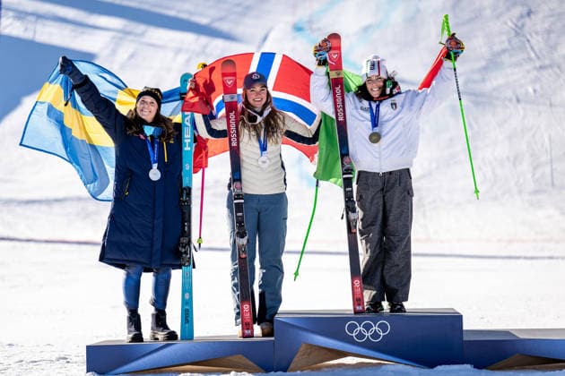260215 Sara Hector of Sweden, Thea Louise Stjernesund of Norway and Federica Brignone of Italy celebrate after competing in women s alpine skiing giant slalom during day 9 of the 2026 Winter Olympics on February 15, 2026 in Cortina. Photo: Joel Marklund BILDBYRAN kod JM JM0793 bbeng alpint alpine skiing Olympic Games, Olympische Spiele, Olympia, OS olympics winter olympics os ol olympiska spel vinter-os olympiske leker milano cortina 2026 milan cortina 2026 milano cortina 2026 olympic games milano cortina 2026 winter olympic games milano cortina-os milano cortina-ol vinter-ol giant slalom storslalom storslalam dam italien sverige jubel *** 260215 Sara Hector of Sweden, Thea Louise Stjernesund of Norway and Federica Brignone of Italy celebrate after competing in women s alpine skiing giant slalom during day 9 of the 2026 Winter Olympics on February 15, 2026 in Cortina Photo Joel Marklund BILDBYRAN kod JM JM0793 bbeng alpine alpine skiing olympic games olympics winter olympics os ol olympiska spel vinter os olympiske leker milano cortina 2026 milan cortina 2026 milano cortina 2026 olympic games milano cortina 2026 winter olympic games milano cortina os milano cortina ol vinter ol giant slalom storslalom storslalam dam italien sverige jubel  Copyright: JOELxMARKLUND BB260215JM192