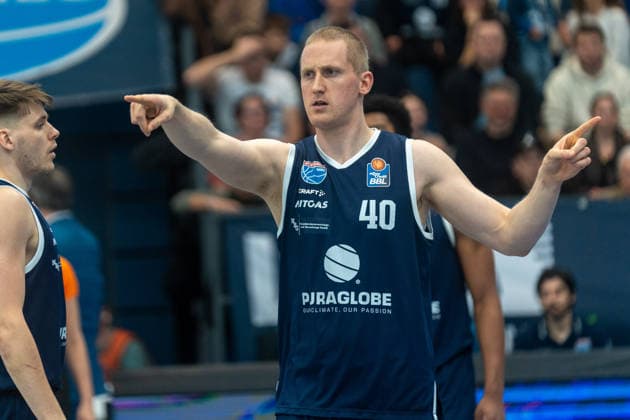 Collin Welp Syntainics MBC, 40 Syntainics MBC vs Rostock Seawolves, Basketball, Basketball Bundesliga, 20 Matchday, Season 2025 2026, 15 02 2026 Syntainics MBC vs Rostock Seawolves, Basketball, Basketball Bundesliga, 20 Matchday, Season 2025 2026, 15 02 2026 Weißenfels Copyright: xEibner-Pressefoto PiaxSchindlerx EP_PSR