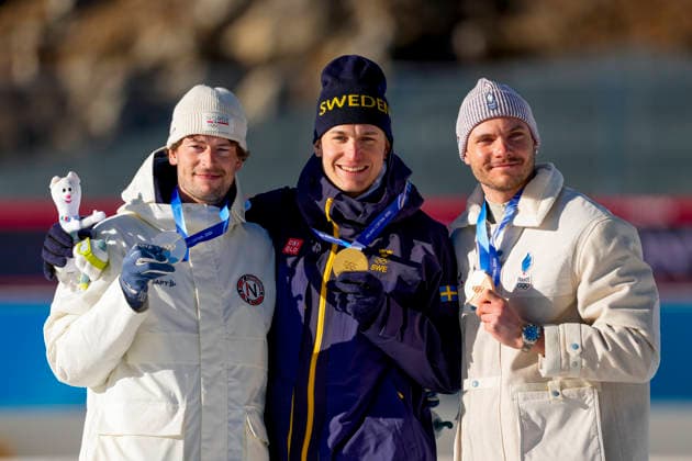 Winter Olympics in Milan Cortina 2026 Anterselva, Italy 20260215. Sturla Holm Laegreid from Norway, Martin Ponsiluoma from Sweden and Emilien Jacquelin from France on the podium after the 12.5 km pursuit start in biathlon during the Winter Olympics in Milano Cortina 2026. Photo: Heiko Junge NTB Anterselva Italy EDITORIAL USE ONLY. RESTRICTED USE FOR BETTING COMPANIES Ref:_SPOPqV0c94QQbY.jpg *** Winter Olympics in Milan Cortina 2026 Anterselva, Italy 20260215 Sturla Holm Laegreid from Norway, Martin Ponsiluoma from Sweden and Emilien Jacquelin from France on the podium after the 12 5 km pursuit start in biathlon during the Winter Olympics in Milano Cortina 2026 Photo Heiko Junge NTB Anterselva Italy EDITORIAL USE ONLY RESTRICTED USE FOR BETTING COMPANIES  Copyright: xHeikoxJungex xNTBx