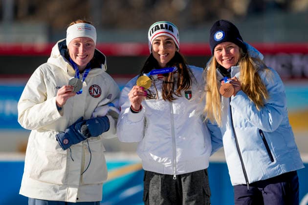 Winter Olympics in Milan Cortina 2026 Anterselva, Italy 20260215. Maren Kirkeeide from Norway, Lisa Vittozzi from Italy and Suvi Minkkinen from Finland on the podium after the women s 10 km pursuit start in biathlon during the Winter Olympics in Milan Cortina 2026. Photo: Heiko Junge NTB Anterselva Italy EDITORIAL USE ONLY. RESTRICTED USE FOR BETTING COMPANIES Ref:_SPOFJLdWhuvULA.jpg *** Winter Olympics in Milan Cortina 2026 Anterselva, Italy 20260215 Maren Kirkeeide from Norway, Lisa Vittozzi from Italy and Suvi Minkkinen from Finland on the podium after the women s 10 km pursuit start in biathlon during the Winter Olympics in Milan Cortina 2026 Photo Heiko Junge NTB Anterselva Italy EDITORIAL USE ONLY RESTRICTED USE FOR BETTING COMPANIES  Copyright: xHeikoxJungex xNTBx