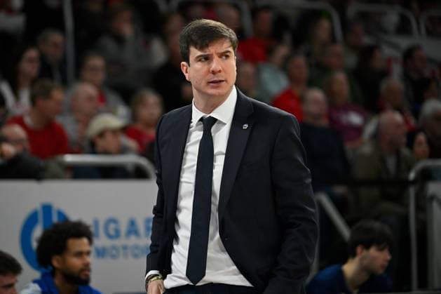 BAMBERG 15 02 2026 Basketball easycredit 1 Basketball Bundesliga 20 Matchday Bamberg Baskets vs Alba Berlin Pedro Calles Headcoach Alba Berlin Photo Hans Martin Issler isslerimages Bamberg Baskets vs Alba Berlin