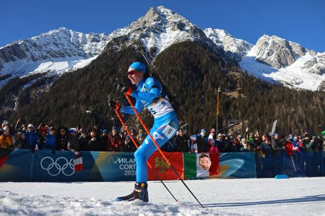 Lisa VITTOZZI (ITA), 1.Platz,1st place, Siegerin, winner, Olympiasiegerin, Olympic Champion. Biathlon, 10 km Verfolgung der Frauen. Olympische Winterspiele 2026. 15.2.2026, in Antholz Biathlon Arena. Quelle Copyright Credit : Oryk HAIST *** Lisa VITTOZZI ITA , 1 Platz,1st place, Siegerin, winner, Olympiasiegerin, Olympic Champion Biathlon, 10 km womens pursuit Olympic Winter Games 2026 15 2 2026, in Antholz Biathlon Arena Source Copyright Credit Oryk HAIST xOLY-BI-BTH07x
