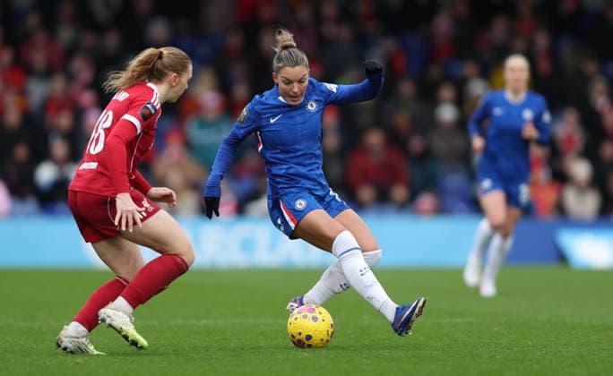 LONDON, ENGLAND, FEBRUARY 15: Johanna Rytting Kaneryd of Chelsea Women during the Women s Super League match between Chelsea Women FC and Liverpool Women FC at Kingsmeadow Stadium in London, England, on February 16, 2026. (Photo by Daniel Weir) Copyright: xDanielxWeir SPPx Sportspressphoto_SPR93098