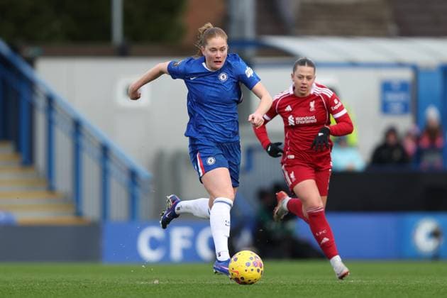 LONDON, ENGLAND, FEBRUARY 15: Sjoeke Nusken of Chelsea Women during the Women s Super League match between Chelsea Women FC and Liverpool Women FC at Kingsmeadow Stadium in London, England, on February 16, 2026. (Photo by Daniel Weir) Copyright: xDanielxWeir SPPx Sportspressphoto_SPR93104
