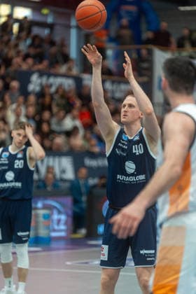 Collin Welp Syntainics MBC, 40 on free throw for Syntainics MBC Syntainics MBC vs Rostock Seawolves, Basketball, Basketball Bundesliga, 20 Matchday, Season 2025 2026, 15 02 2026 Syntainics MBC vs Rostock Seawolves, Basketball, Basketball Bundesliga, 20 Matchday, Season 2025 2026, 15 02 2026 Weißenfels Copyright: xEibner-Pressefoto PiaxSchindlerx EP_PSR