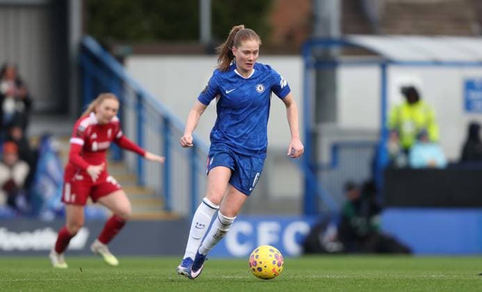 . - Chelsea Women FC v Liverpool Women FC, Women s Super League, Kingsmeadow Stadium, Kingston Upon Thames, London, UK - 15th February 2026. Daniel Weir Crystal Pix Daniel Weir Crystal Pix Sjoeke Nusken of Chelsea Women. - Chelsea Women FC v Liverpool Women FC, Women s Super League, Kingsmeadow Stadium, Kingston Upon Thames, London, UK - 15th February 2026. Daniel Weir Crystal Pix London Kingsmeadow Stadium UK Copyright: xDanielxWeirx CPix_Chelsea_W_Liverpool_W_150226_CP00031