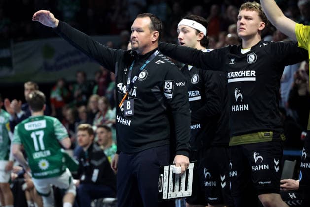 DEU, DHB, 1 HBL, Fuechse Berlin vs TVB Stuttgart, 15 02 2026, Max Schmeling Halle, Berlin, DEU, DHB, 1 HBL, Fuechse Berlin vs TVB Stuttgart, in the picture head coach Misha Kaufmann Stuttgart , nordphotoxGmbHx xEngler nph00076