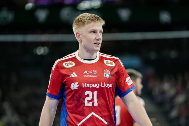 Germany Handball Bundesliga, DAIKIN HBL 2025 26, 21 Matchday Handball Sport Verein Hamburg vs Flensburg Handewitt Barclays Arena Hamburg Frederik Bo Andersen HSV Hamburg, 21 Copyright: xStefanxTrochax