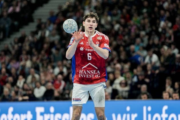 Germany Handball Bundesliga, DAIKIN HBL 2025 26, 21 Matchday Handball Sport Verein Hamburg vs Flensburg Handewitt Barclays Arena Hamburg Elias Kofler HSV Hamburg, 6 Copyright: xStefanxTrochax