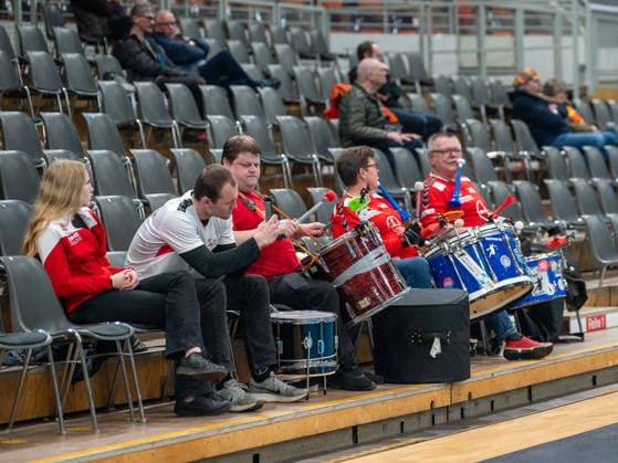 Leverkusen fans loudly support their team TSV Bayer 04 Leverkusen vs SG 09 Kirchhof, Handball, ALSCO Handballbundesliga Frauen, 18 Spieltag, Saison 2025 2026, 15 02 2026 TSV Bayer 04 Leverkusen vs SG 09 Kirchhof, Handball, ALSCO Handballbundesliga Frauen, 18 Spieltag, Saison 2025 2026, 15 02 2026 Leverkusen Copyright: xEibner-Pressefoto ThomasxHaeslerx EP_THR