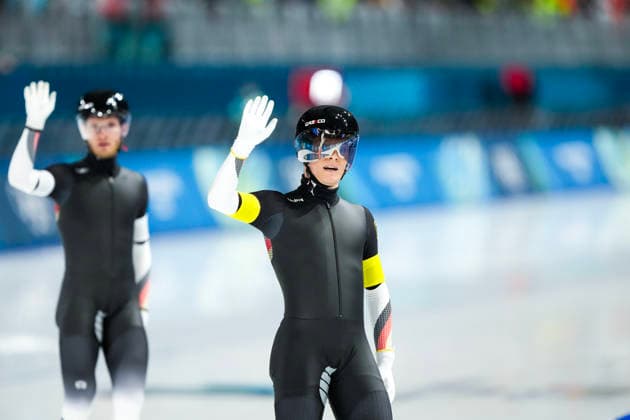 2026-02-15 - Milano Cortina 2026 Winter Olympics Speed skating, Eisschnelllauf Men s Team Pursuit MILAN, ITALY - FEBRUARY 15: Felix Maly of Germany during the Speed Skating Men s Team Pursuit Quarterfinals of the Milano Cortina 2026 Winter Olympics at the Milano Speed Skating Arena on February 15, 2026 in Milan, Italy Milan Milano Speed Skating Arena Italy Content not available for redistribution in The Netherlands directly or indirectly through any third parties. Copyright: xAndrexWeeningx