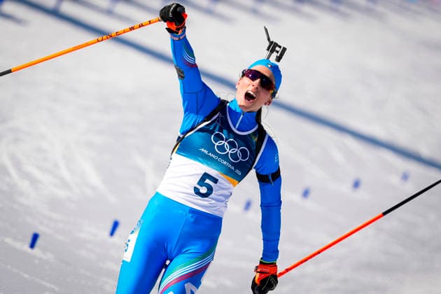 Winter Olympics in Milan Cortina 2026 Anterselva, Italy 20260215. Gold medalist Lisa Vittozzi from Italy celebrates during the women s 10 km pursuit start in biathlon at the Winter Olympics in Milano Cortina 2026. Photo: Heiko Junge NTB Anterselva Italy EDITORIAL USE ONLY. RESTRICTED USE FOR BETTING COMPANIES Ref:_SPOgBfSFEqgg5A.jpg *** Winter Olympics in Milan Cortina 2026 Anterselva, Italy 20260215 Gold medalist Lisa Vittozzi from Italy celebrates during the women s 10 km pursuit start in biathlon at the Winter Olympics in Milan Cortina 2026 Photo Heiko Junge NTB Anterselva Italy EDITORIAL USE ONLY RESTRICTED USE FOR BETTING COMPANIES  Copyright: xHeikoxJungex xNTBx