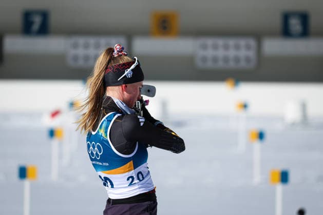 Antholz, Italien 15. Februar 2026: Biathlon Verfolgung Frauen 12,5 km - Olympia 2026 Im Bild: Julia Tannheimer (GER) Anterselva Biathlon Arena *** Antholz, Italy 15 February 2026 Biathlon Pursuit Women 12.5 km Olympic Games 2026 In the picture Julia Tannheimer GER Anterselva Biathlon Arena Copyright: xFotostandx xHettichx