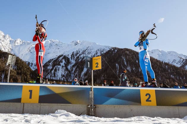 260215 Maren Kirkeeide of Norway and Lisa Vittozzi of Italy compete in women s biathlon 10 km pursuit during day 9 of the 2026 Winter Olympics on February 15, 2026 in Anterselva. Photo: Mathias Bergeld BILDBYRAN kod MB MB1330 skidskytte biathlon skiskyting Olympic Games, Olympische Spiele, Olympia, OS olympics winter olympics os ol olympiska spel vinter-os olympiske leker milano cortina 2026 milan cortina 2026 milano cortina 2026 olympic games milano cortina 2026 winter olympic games milano cortina-os milano cortina-ol vinter-ol 9 bbeng pursuit jaktstart norge norway italien *** 260215 Maren Kirkeeide of Norway and Lisa Vittozzi of Italy compete in women s biathlon 10 km pursuit during day 9 of the 2026 Winter Olympics on February 15, 2026 in Anterselva Photo Mathias Bergeld BILDBYRAN code MB MB1330 biathlon biathlon olympic games olympics olympics winter olympics os ol olympiska spel vinter os olympiske leker milano cortina 2026 milan cortina 2026 milano cortina 2026 olympic games milano cortina 2026 winter olympic games milano cortina os milano cortina ol vinter ol 9 bbeng pursuit jaktstart norge norway italien  Copyright: MATHIASxBERGELD BB260215MB138