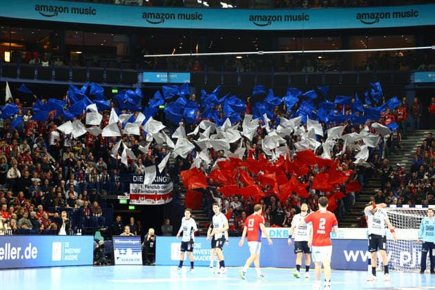 Handball I Men I Season 2025 2026 I Bundesliga I 21 Matchday I HSV Hamburg SG Flensburg Handewitt I 15 02 2026 Fans of SG Flensburg Handewitt Hamburg Barclaycard Arena Hamburg Germany Copyright: xLobeca RalfxHomburgx