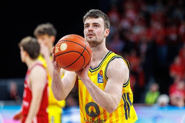 Jonas Mattisseck ALBA Berlin, 09 , single picture, single photo, portrait, portrait, free throw, BMA365 Bamberg Baskets vs ALBA Berlin, Basketball, easyCredit BBL, Matchday 20, 15 02 2026 BMA365 Bamberg Baskets vs ALBA Berlin, Basketball, easyCredit BBL, Matchday 20, 15 02 2026 Bamberg Copyright: xEibner-Pressefoto G.xSantemizx EP_EER