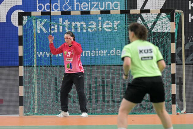 Nicola Czaja SV Union Halle Neustadt, 70 in goal TusSies Metzingen vs SV Union Halle Neustadt, Handball, Alsco HBF, 17 League matchday, Season 2025 2026, 15 02 2026 TusSies Metzingen vs SV Union Halle Neustadt, Handball, Alsco HBF, 17 League matchday, Season 2025 2026, 15 02 2026 Tuebingen Copyright: xEibner-Pressefoto TobiasxBaurx EP_TBR