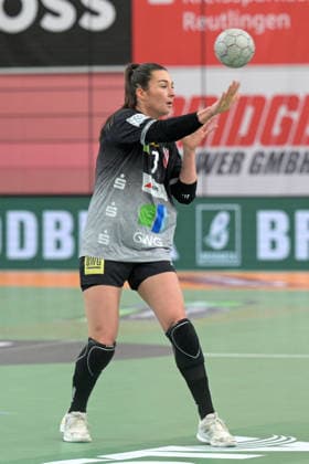 Engelina Alida Corona Molenaar SV Union Halle Neustadt, 07 TusSies Metzingen vs SV Union Halle Neustadt, Handball, Alsco HBF, 17 League Matchday, Season 2025 2026, 15 02 2026 TusSies Metzingen vs SV Union Halle Neustadt, Handball, Alsco HBF, 17 League Matchday, Season 2025 2026, 15 02 2026 Tuebingen Copyright: xEibner-Pressefoto TobiasxBaurx EP_TBR