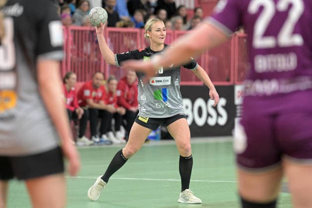 Lea Gruber SV Union Halle Neustadt, 19 TusSies Metzingen vs SV Union Halle Neustadt, Handball, Alsco HBF, 17 League Matchday, Season 2025 2026, 15 02 2026 TusSies Metzingen vs SV Union Halle Neustadt, Handball, Alsco HBF, 17 League Matchday, Season 2025 2026, 15 02 2026 Tuebingen Copyright: xEibner-Pressefoto TobiasxBaurx EP_TBR