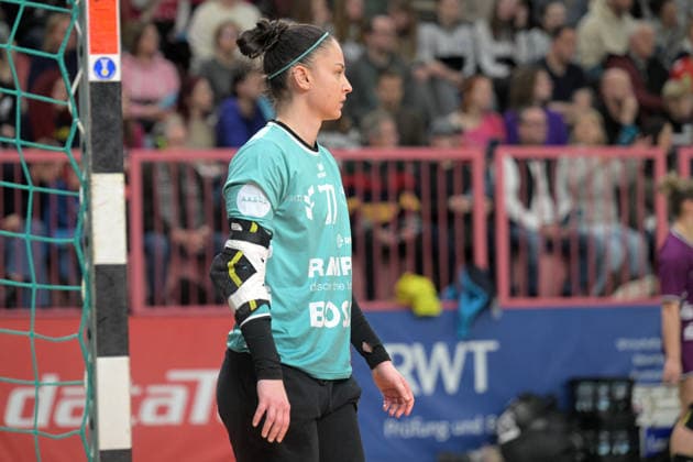 Sara Suba TusSies Metzingen, 77 in goal TusSies Metzingen vs SV Union Halle Neustadt, Handball, Alsco HBF, 17 League Matchday, Season 2025 2026, 15 02 2026 TusSies Metzingen vs SV Union Halle Neustadt, Handball, Alsco HBF, 17 League Matchday, Season 2025 2026, 15 02 2026 Tuebingen Copyright: xEibner-Pressefoto TobiasxBaurx EP_TBR