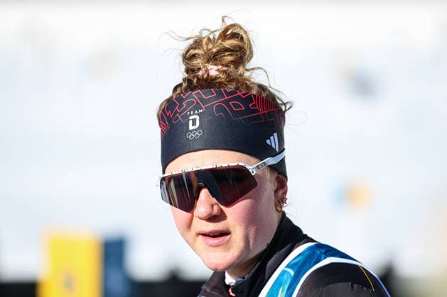 Antholz, Italien 15. Februar 2026: Biathlon Verfolgung Frauen 12,5 km - Olympia 2026 Im Bild: Selina Grotian (GER) Anterselva Biathlon Arena *** Antholz, Italy 15 February 2026 Biathlon Pursuit Women 12.5 km Olympic Games 2026 Pictured Selina Grotian GER Anterselva Biathlon Arena Copyright: xFotostandx xHettichx