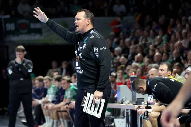 DEU, DHB, 1 HBL, Fuechse Berlin vs TVB Stuttgart, 15 02 2026, Max Schmeling Halle, Berlin, DEU, DHB, 1 HBL, Fuechse Berlin vs TVB Stuttgart, in the picture head coach Misha Kaufmann Stuttgart nordphotoxGmbHx xEngler nph00076