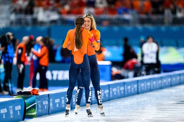 260215 Femke Kok and Jutta Leerdam of Netherlands celebrate after competing in women s 500m Speed skating, Eisschnelllauf during day 9 of the 2026 Winter Olympics on February 15, 2026 in Milan. Photo: Carl Sandin BILDBYRAN kod CS CS0881 skridskor speed skating Olympic Games, Olympische Spiele, Olympia, OS olympics winter olympics os ol olympiska spel vinter-os olympiske leker milano cortina 2026 milan cortina 2026 milano cortina 2026 olympic games milano cortina 2026 winter olympic games milano cortina-os milano cortina-ol vinter-ol 9 bbeng dam jubel *** 260215 Femke Kok and Jutta Leerdam of Netherlands celebrate after competing in women s 500m speed skating during day 9 of the 2026 Winter Olympics on February 15, 2026 in Milan Photo Carl Sandin BILDBYRAN code CS CS0881 skates speed skating olympic games olympics winter olympics os ol olympic games winter os olympic games milano cortina 2026 milan cortina 2026 milano cortina 2026 olympic games milano cortina 2026 winter olympic games milano cortina os milano cortina ol winter ol 9 bbeng dam jubel  Copyright: CARLxSANDIN BB260215CS055