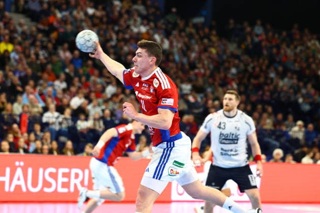Handball I Men I Season 2025 2026 I Bundesliga I 21 Matchday I HSV Hamburg SG Flensburg Handewitt I 15 02 2026 Nicolaj Jorgensen 11, HSV Hamburg Hamburg Barclaycard Arena Hamburg Germany Copyright: xLobeca RalfxHomburgx