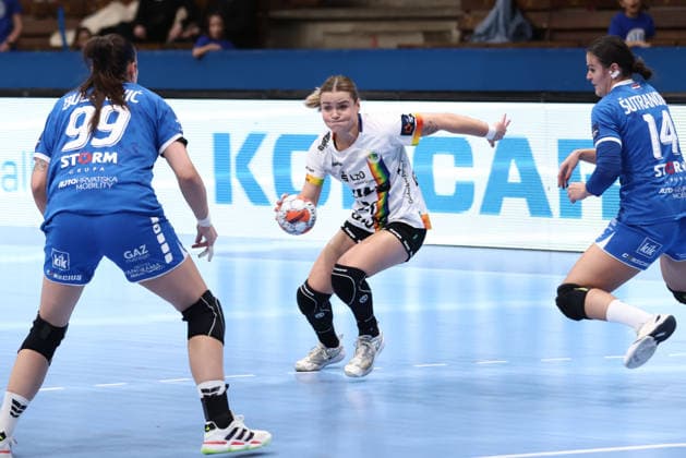 HC Lokomotiva v Vfl Oldenburg - EHF European League Women ZAGREB, CROATIA - FEBRUARY 15: Joanna Granickaof Vfl Oldenburg in action during the EHF European League Women - Group Phase match between HC Lokomotiva and Vfl Oldenburg at Sports Hall Sutinska Vrela on February 15, 2026 in Zagreb, Croatia.  JosipxMikacic PIXSELL